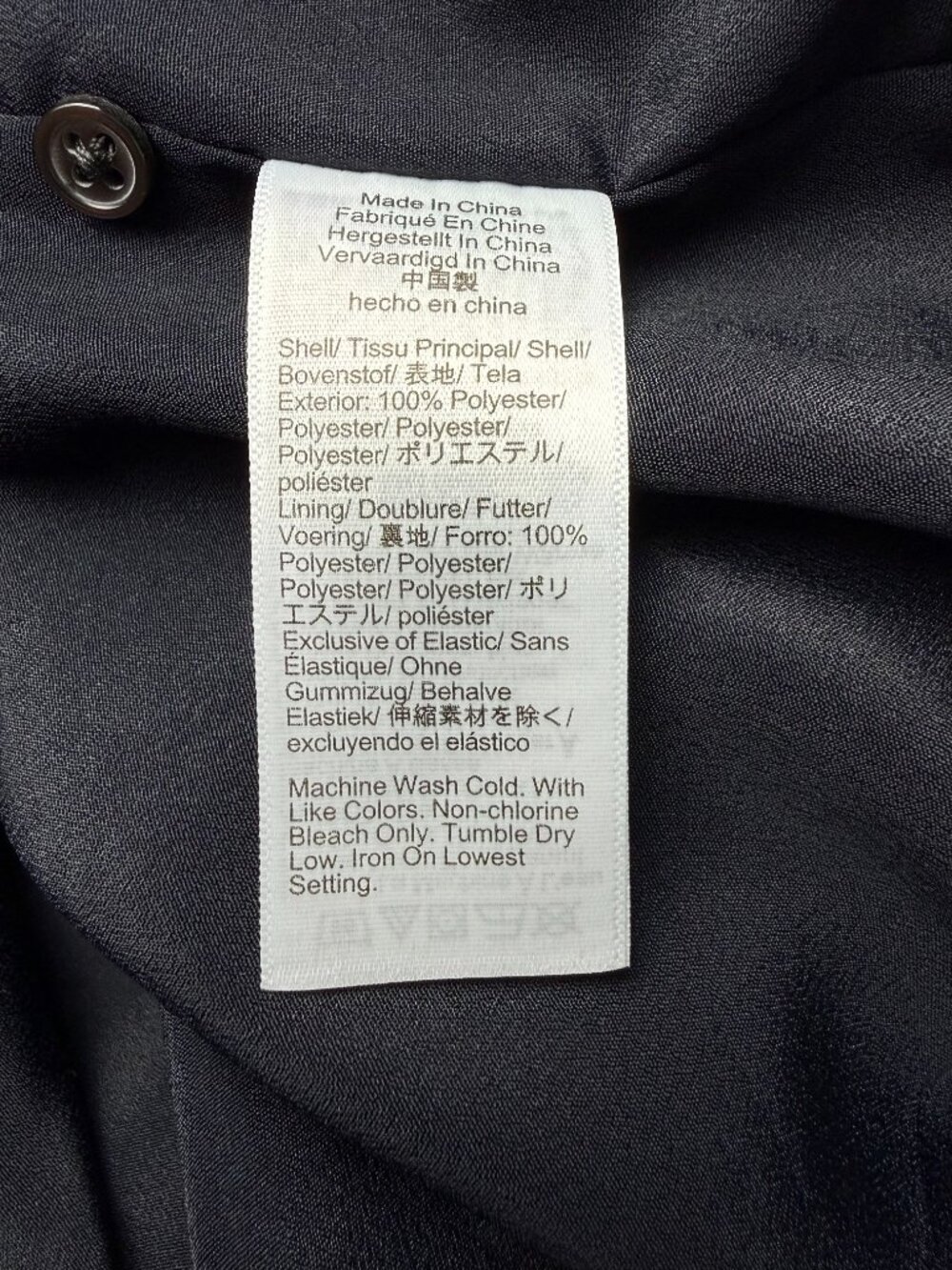 J Crew 3X Smocked Ruffle Neck Chiffon Popover Top Midnight Blue Floral Blouse - Picture 10 of 14